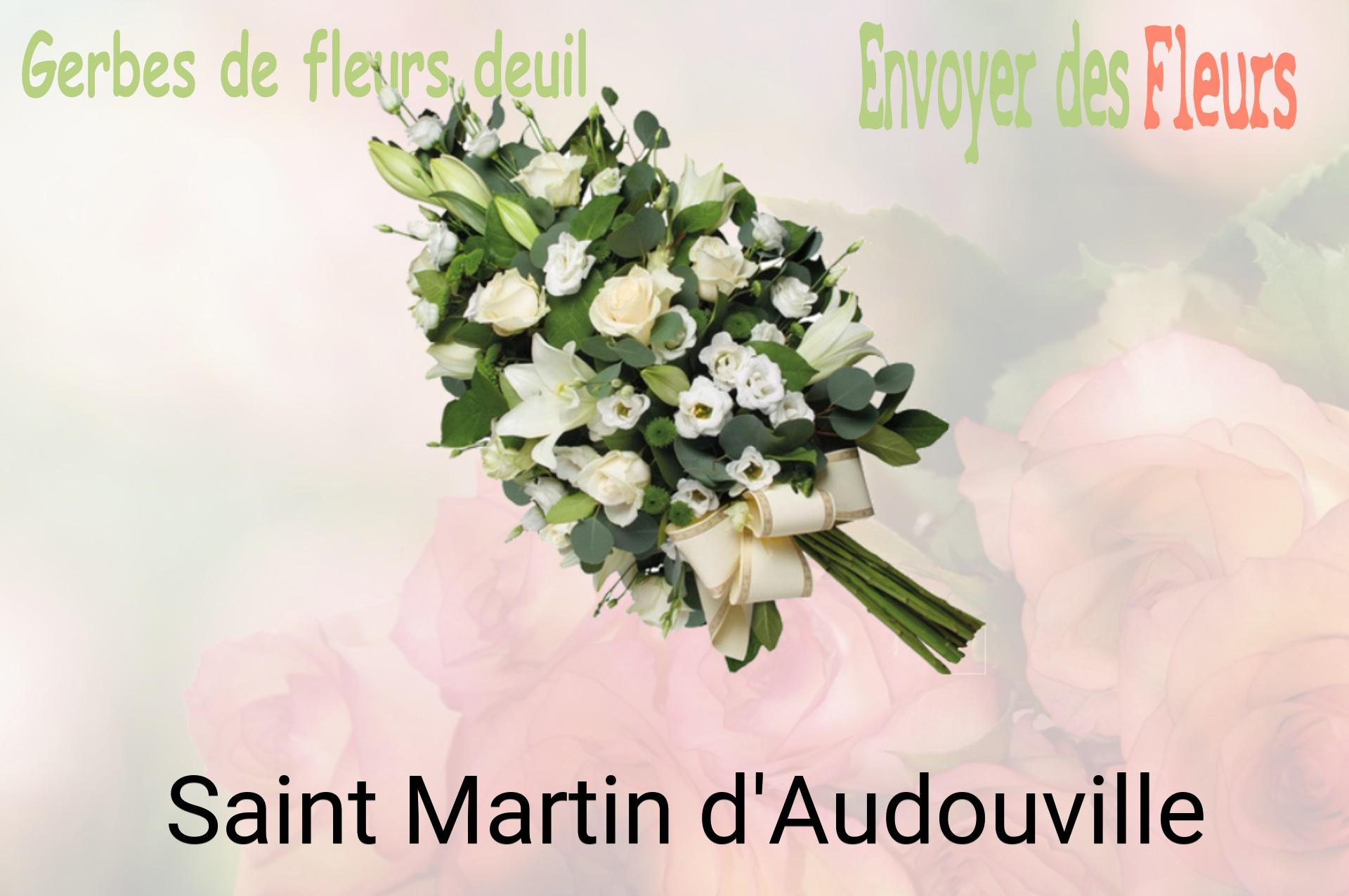 Gerbe de fleurs de deuil livrée à Saint-Martin-d'Audouville